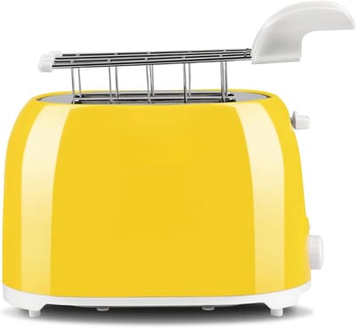 AMA® Broodrooster met Tostiklemmen - Broodrooster - Toaster - 17x27x18cm - Geel