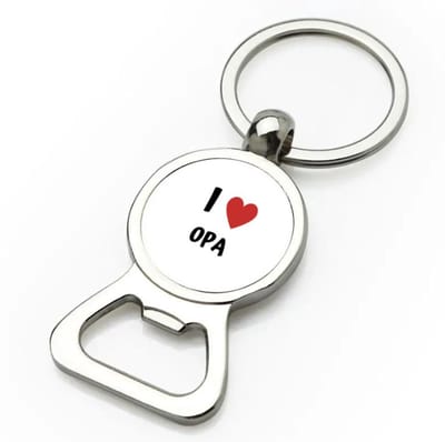 Akyol - i love opa flesopener - Opa - de liefste opa - verjaardag - cadeautje voor opa - opa artikelen - kado - geschenk - 9 bij 3 cm