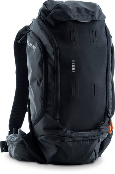 CUBE Rugzak Vertex 16 - Rugtas - Protectorband, helmdrager, goggle-compartiment en regenhoes - Polyester - 16 Liter - Zwart