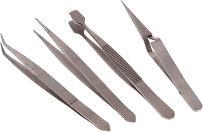 Set van 4 Precisie Pincetten - Schroefdraad, Elektronische Reparatie en Hobby