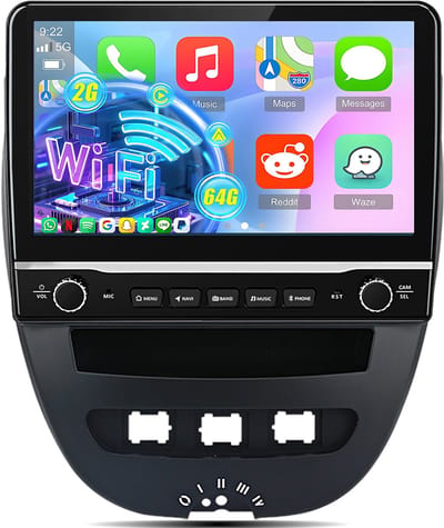 Hexinex - Autoradio - Geschikt Voor Peugeot 107 Toyota Aygo Citroen C1 2004-2014 - 2+64GB CARPLAY WIFI USB