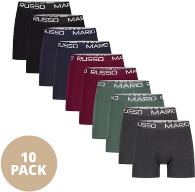Mario Russo Boxershorts - Boxershort heren - Onderbroeken heren - 10-pack - XXL - All Season