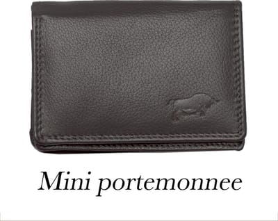 Dames Portemonnee Mini Donkerbruin Leer - Dames Portemonnee Donkerbruin Extra Klein