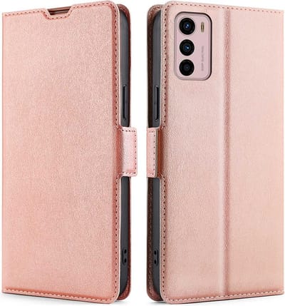Coverup Hoesje - Geschikt voor Motorola Moto G42 Hoesje - Coverup Folio Book Case - Rose Gold