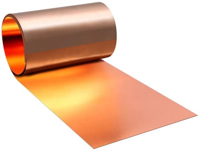 Koperband Rol - Koperplaat Metaal - Bouwprojecten Buiten - 99.9% Puur Koper - 1000 x 150 mm - Brons