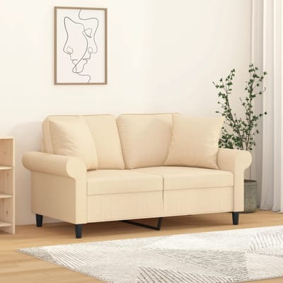 vidaXL - Sierkussens - 2 - st - 40x40 - cm - stof - crèmekleurig