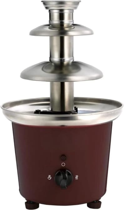 Thuys - Chocoladefontein Bruin 900ml - 3 Niveaus - Elektrische Smeltpot - Roestvrijstaal - voor Feesten - Brunch en Verjaardagen