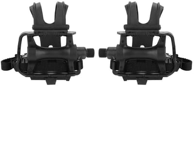Dailygoods- Fietspedaal Nylon - Uitgehold ontwerp - Teenklemmen/Riemen - Duurzaam - Lichtgewicht - Voor mountainbikes/stadsfiets - Fietsaccessoires