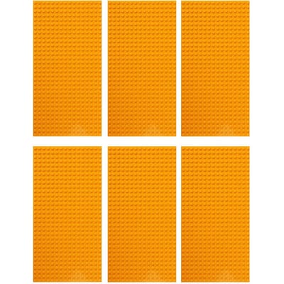 6 stuks 16x32 Compatibele Klassieke Bouwsteen Accessoires Bord Deel 6pcs 16x32 oranje