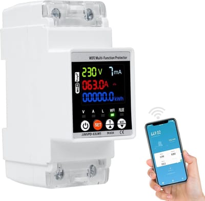 WiFi Stroommeter 63A AC 230V - Automatische WiFi Meter met Spikes en Onder spanningsbeveiliging
