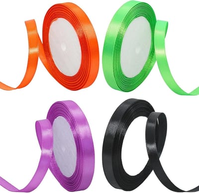 Decoratieve Halloween Ribbons Set van 4 voor Versiering en Creatieve Projecten