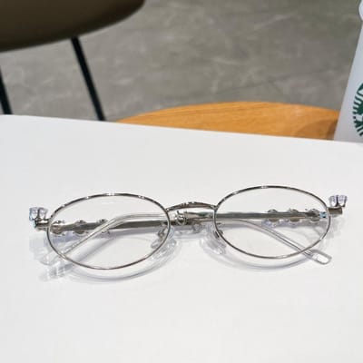 Montures Lunettes de Vue Strass Diamants Mode Métal Bling Lunettes Unisexe Lunettes Ovales Mode Lunettes de Vue messieurs