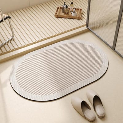 Duitse lichte luxe badkamerdeur sterk absorberende mat toilet diatomeeënaarde vloermat toilet antislip voetpad sneldrogend tapijt 80x120cm31.5x47.2in