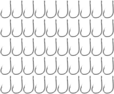 Allecto - Vishaak - High Carbon Steel - Scherpe haakpunt - 50 Stuks - Corrosiewerend - Voor Outdoor Activiteiten - Model 6#