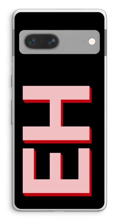Gepersonaliseerd - Case Company® - Hoesje geschikt voor Google Pixel 7 hoesje - Monogram - Soft Cover Telefoonhoesje - Bescherming aan alle Kanten en Schermrand