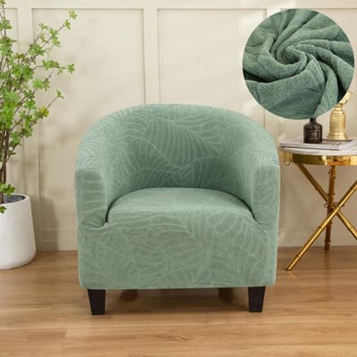 Fauteuilhoes Stretch Barrel Stoelhoezen Jacquard-Patroon Badkuipstoel Hoezen Zachte Spandex Fauteuil Bankhoes Afneembaar UNIVERSAL SIZE
