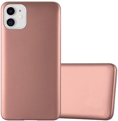 Cadorabo Hoesje geschikt voor Apple iPhone 11 in METALLIC ROSE GOUD - Beschermhoes gemaakt van flexibel TPU silicone Case Cover