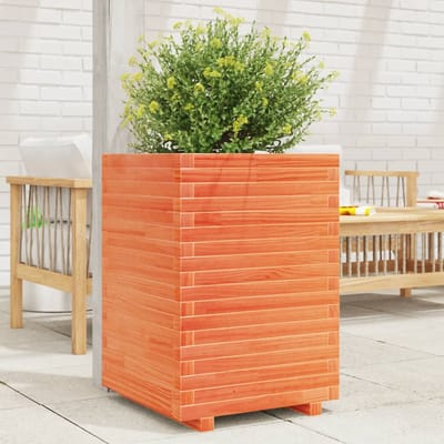 vidaXL - Plantenbak - 50x50x72 - cm - massief - grenenhout - wasbruin