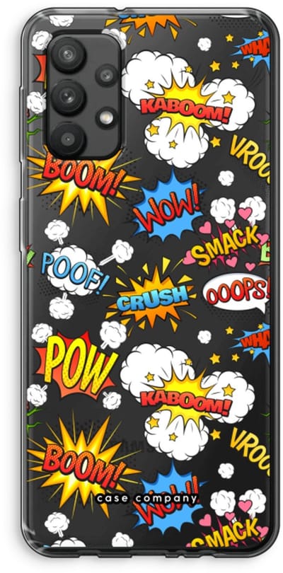 Case Company® - Hoesje geschikt voor Samsung Galaxy A32 4G hoesje - Pow Smack - Soft Cover Telefoonhoesje - Bescherming aan alle Kanten en Schermrand