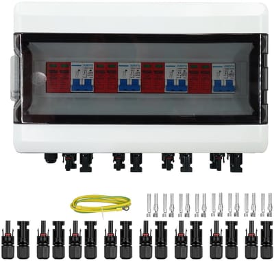 Zonne-energie DC Afkoppelaar met Overspanningsbeveiliging, 500V, 40A, IP65 Waterdicht, Zonnepaneel Aansluitdoos en Stroomonderbreker