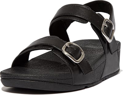 FitFlop Lulu Adjustable Sandal - Leather ZWART - Maat 39