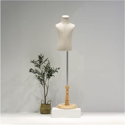 Kinder Etalagepop - Paspop Kinderen - Kleding Presenteren - Verstelbare Hoogte - 83-130 cm - Beige