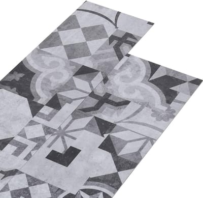 Vloerplanken Zelfklevend - Vloerbedekking PVC - Vloeren Vernieuwen - Waterdicht Antislip - 91x15cm - Grijs Patroon