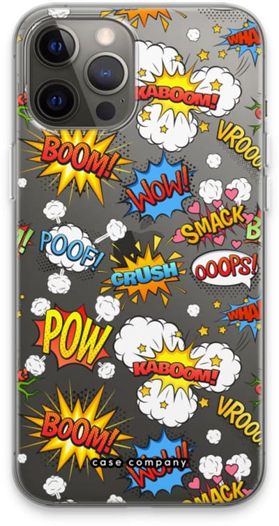 Case Company® - Hoesje geschikt voor iPhone 13 Pro Max hoesje - Pow Smack - Soft Cover Telefoonhoesje - Bescherming aan alle Kanten en Schermrand