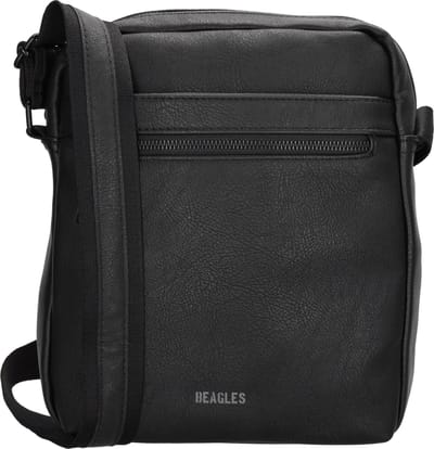 Beagles Toledo Crossbody Schoudertas met Handige Ritsvakken - Zwart