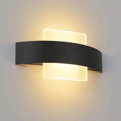 NETTLIFE LED Wandlamp - 6W - zwart en wit - vierkant - 3000K Warm wit Licht - binnen Wandverlichting - modern bed lamp 23,5 cm - voor slaapkamer | woonkamer | studie | trap