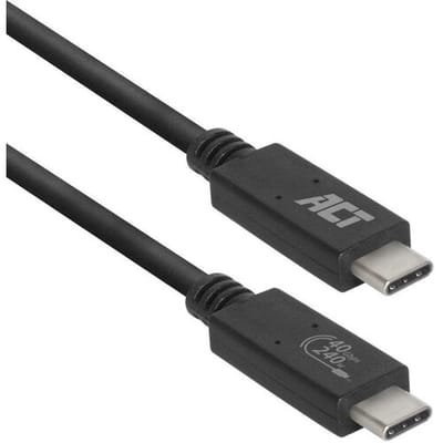 ACT Thunderbolt 4 Kabel | USB4® 40Gbps | C male - C male | USB-IF gecertificeerd | 80 cm | AC7451