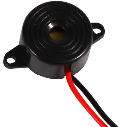 Elektronische Zoemer - Alarm Toon - Continu Geluid - Integratiestructuur - 100mm Kabel - Zwart