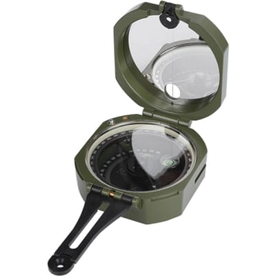 Boussole Géologique Professionnelle d'Extérieur Haute Précision Boussole Fluorescente Étanche gray