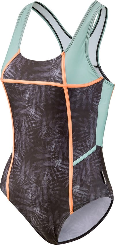 BECO badpak, borst support, uitneembare pads, zwart/multi color, maat 42