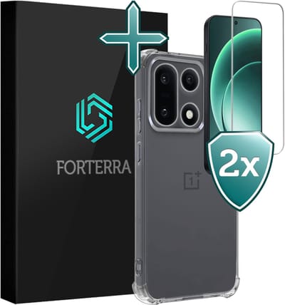 Hoesje Met Screenprotector - 2 stuks - Geschikt voor OnePlus 15 - Sterk & Shockproof - Back Cover - Siliconen Case - Telefoon Hoes - Shock Proof - Transparant