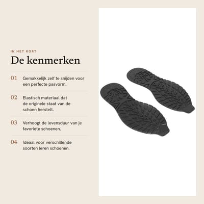 Dailygoods- Schoenzoolreparatierubber Antislip - Snijbaar - Doe-het-zelf - Leren Schoenen - Elastisch - Zwart 41-44 - Schoenreparatie