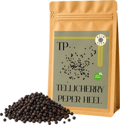 Tellicherry Peperkorrels 500g – Hoogwaardige Zwarte Peper met Intens Aroma – Voor Pepermolen, Vlees & Sauzen – Ocin Vita