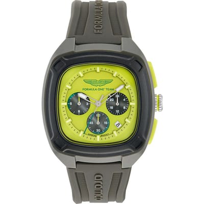 Aston Martin Ovr W Multifunctioneel Horloge Grijs Kast Gemaakt Van 100% Hars En Een Armband Van 100% Siliconen 44 MTFO1F50243, MTFO1F50343, MTFO1F50443, MTFO1F50543