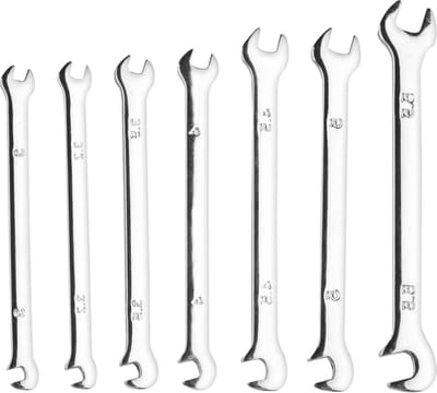 Double Socket Spanner Set - 7-Piece Mini Open-End Wrench 3 mm-5.5 mm MNBS-07 Reusable