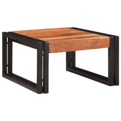 vidaXL - Badkamerrek - 40 - x - 50 - x - 23 - cm - Massief - mangohout - en - ijzer