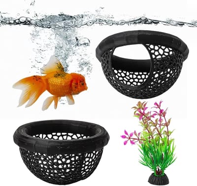 Aquarium Hiding Place voor Garnalen - 3D Geprinte Decoratie met Planten, Veilig Schuilplaats en Rustplek voor Garnalen, Vissen en Ornamentale Vissen