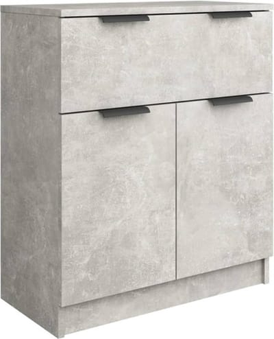 vidaXL - Dressoir - 60x30x70 - cm - bewerkt - hout - betongrijs