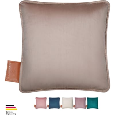 Beurer Warmtekussen | Heaty Velvet Smokey Taupe | Draadloos Warmtekussen | Elektrisch | Oplaadbaar | XL verwarmd oppervlak | 45x45 cm | 3 Jaar Garantie