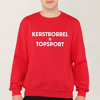 Foute Kerst Trui Rood Kerstborrel = Topsport XS