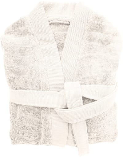 Heckettlane Badjas Katoen Prestige - Off White - Maat S - Badjas 100% Katoen - Badjas / Kamerjas Dames - Badjas / Kamerjas Heren