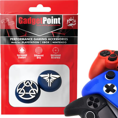 Gadgetpoint - Thumb Grips voor PlayStation, PS5, Xbox X/S, One & Switch Pro Controller - Gaming Thumbgrips - Performance Anti-Slip Thumbsticks - Bescherming Accessoires - Space/Angel - Blauw/Wit