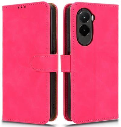 Coverup Hoesje - Geschikt voor Xiaomi Poco M7 Hoesje - Coverup Book Case - Roze