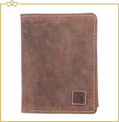 ATTREZZO® Portemonnee Heren - Bruin - 100% Leer