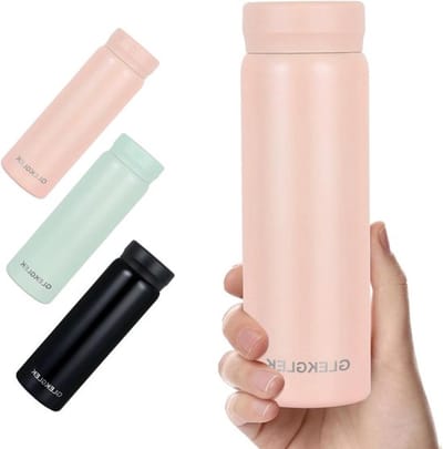 Isolerende Mini Waterfles 280ml BPA-vrij, Perfect voor Koffie, Melk en Dranken, Ideaal voor Handtas en Reizen (Roze)