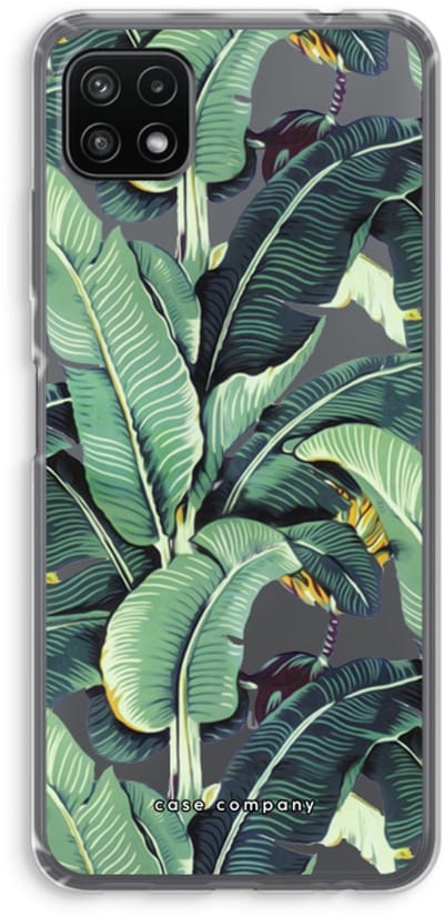 Case Company® - Hoesje geschikt voor Samsung Galaxy A22 5G hoesje - Bananenbladeren - Soft Cover Telefoonhoesje - Bescherming aan alle Kanten en Schermrand